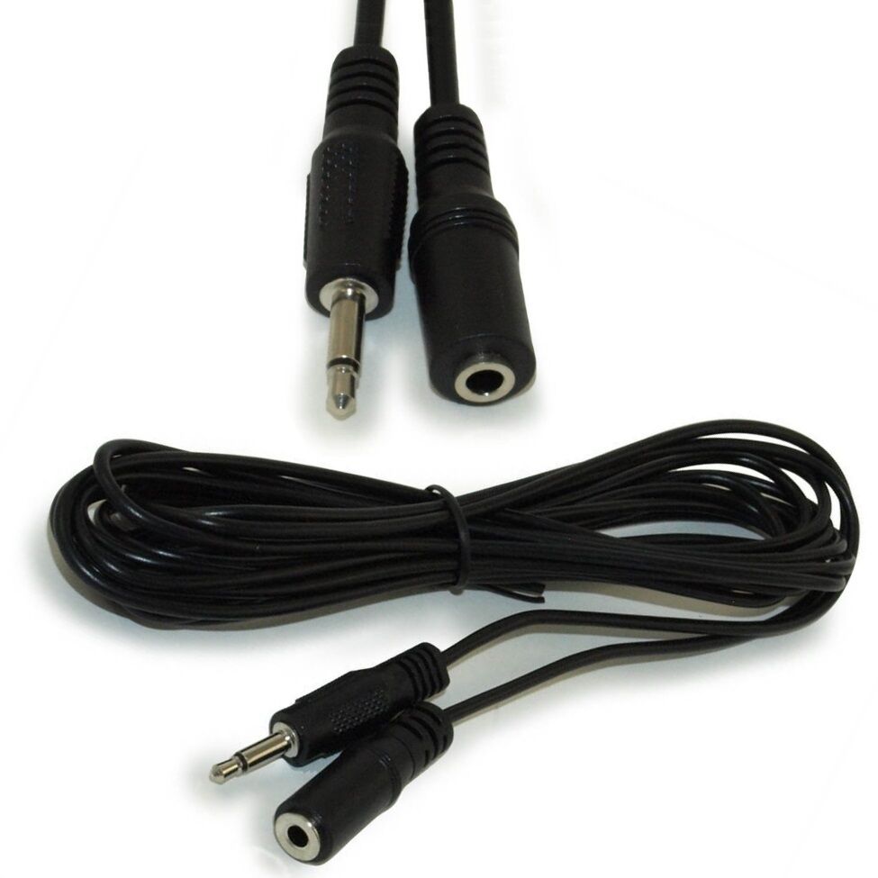 Lot50 12ft long 1/8" MONO Male-Female Extension, 3.5mm,Audio Cable/Cord 2wire$SH Parts Paradise 4QF