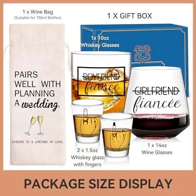 Wedding gifts Bride and Groom Glasses 5 Pieces Ring Finger Fiancé Glasses Set C Does not apply Does Not Apply - фотография #2