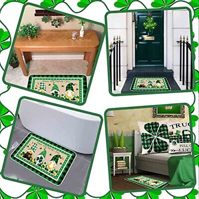  St. Patricks Day Door Mat Indoor Outdoor Area Rugs 28 x 17 Green-st. Patrick's Does not apply Does Not Apply - фотография #2