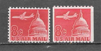 T&G STAMPS - Scott #C64 & C65 8c Air Mail MNH OG - ANY 4 = FREE SHIPPING Без бренда