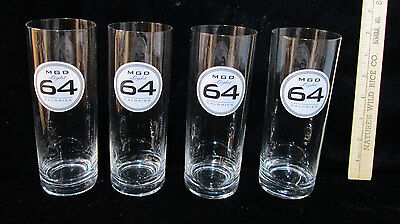 MGD Light Beer Glasses 64 Calories Miller Genuine Draft Pint Glass Set of 4 Без бренда