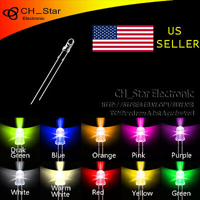 10colors 200pcs 3mm Led Diodes Water Clear Red Green Blue Yellow White Mix Kits ELE Does Not Apply