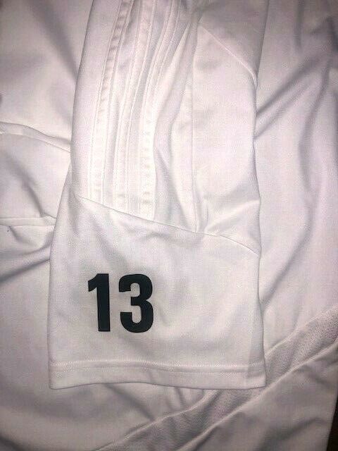 Mens Adidas HG SPLY CO. #13 White ClimaCool Wicking Short Sleeve Tennis Shirt L  Adidas - фотография #5