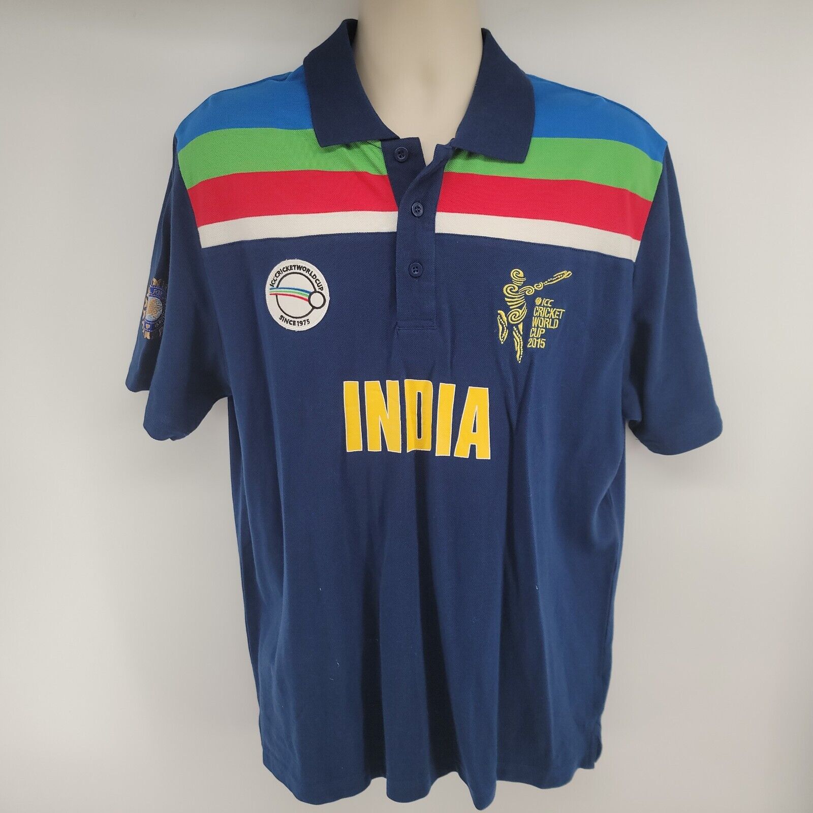 ICC Cricket World Cup 2015 India Jersey Polo Shirt Mens 2XL ICC Cricket World Cup CWC12398 - фотография #5