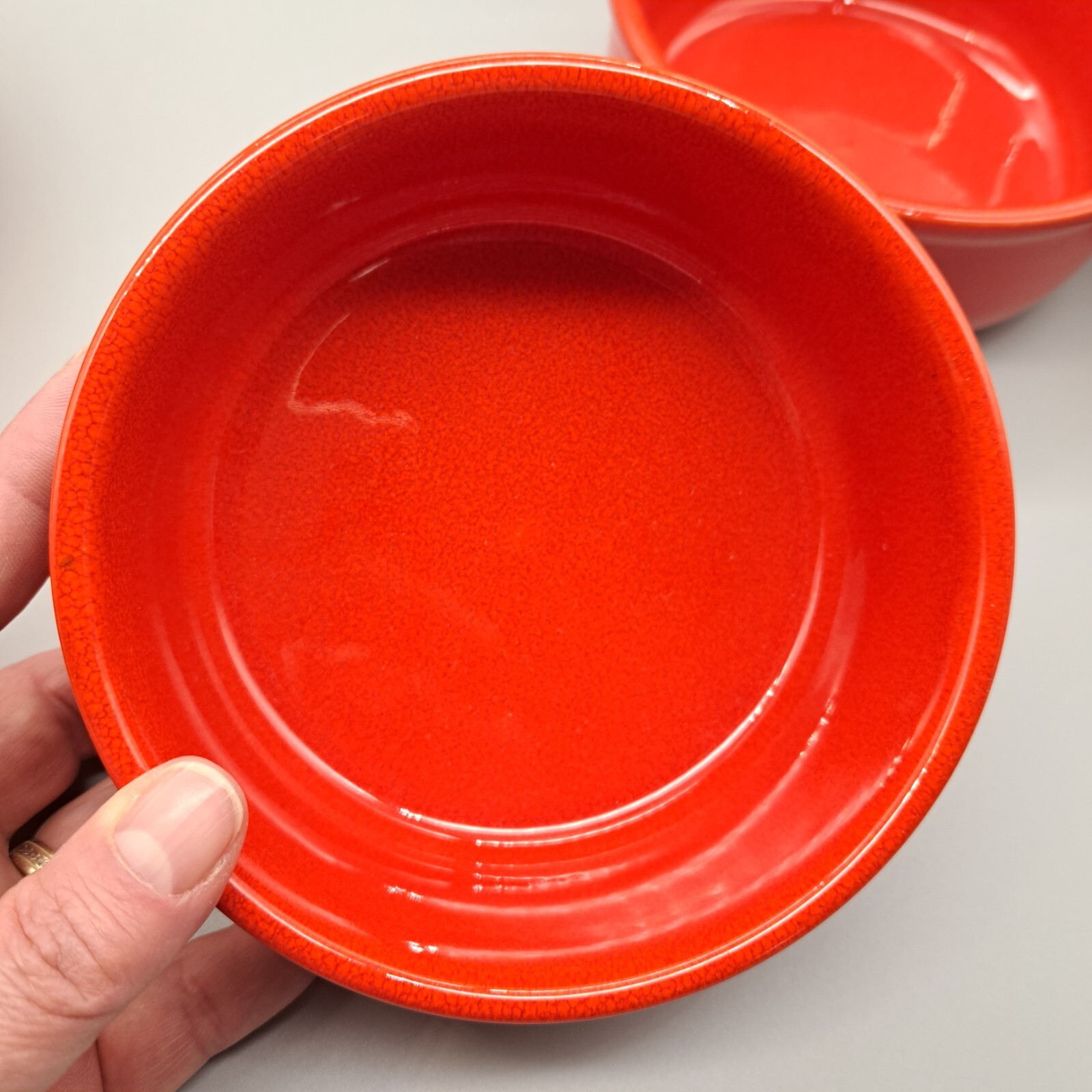Vintage Red Cereal/Soup Bowl 5 1/4” W. Germany Waechtersbach Lot of 4 Waechtersbach - фотография #6