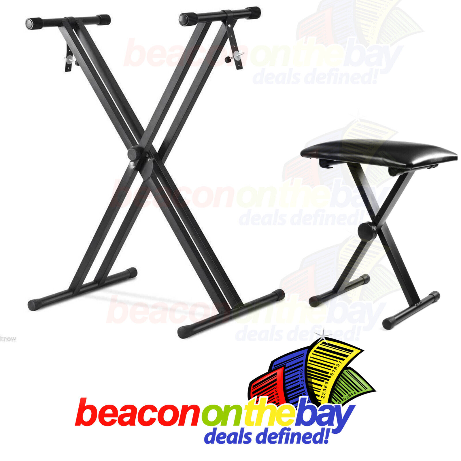 Adjustable Keyboard Stand Piano Stool Set Seat Folding Bench Chair Portable Seat Ashtec Does Not Apply