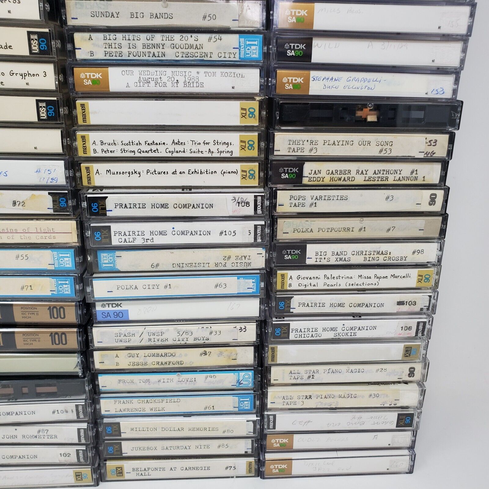 Cassette Lot of 100 with Cases (Recorded On, Maxell XL II, C90, TDK, Sony, Used) Без бренда - фотография #8