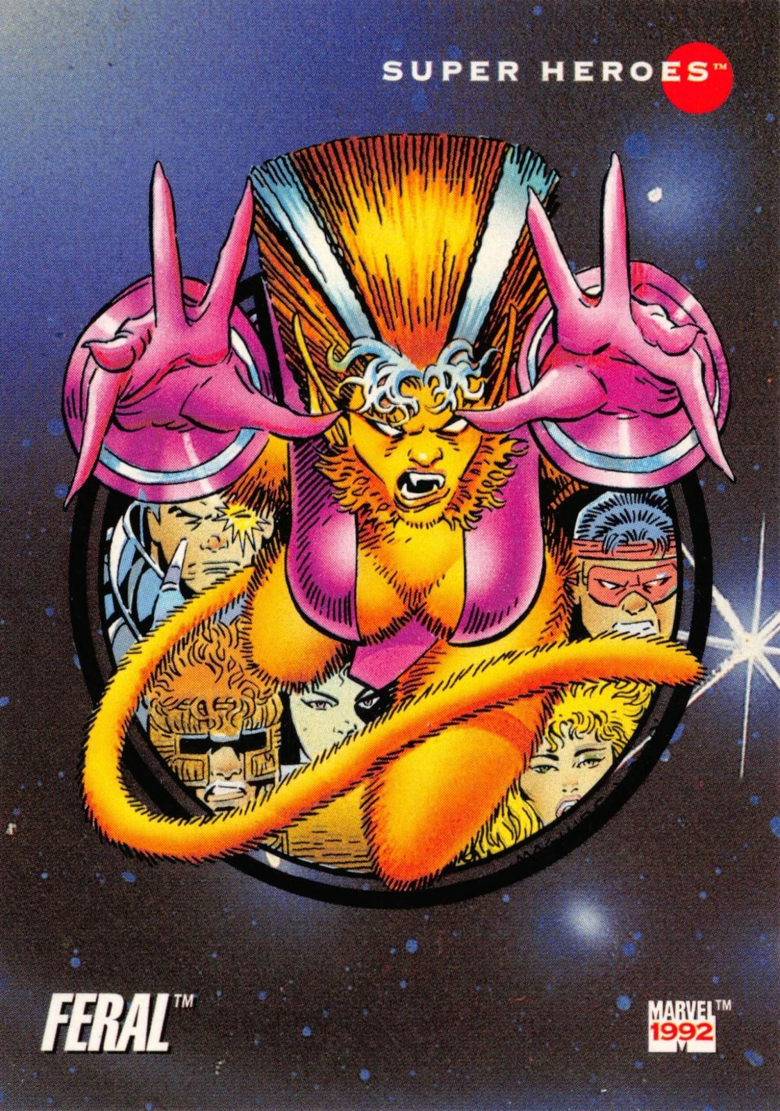 FERAL / 1992 Marvel Universe Series 3 (Impel) BASE Trading Card #67 Без бренда