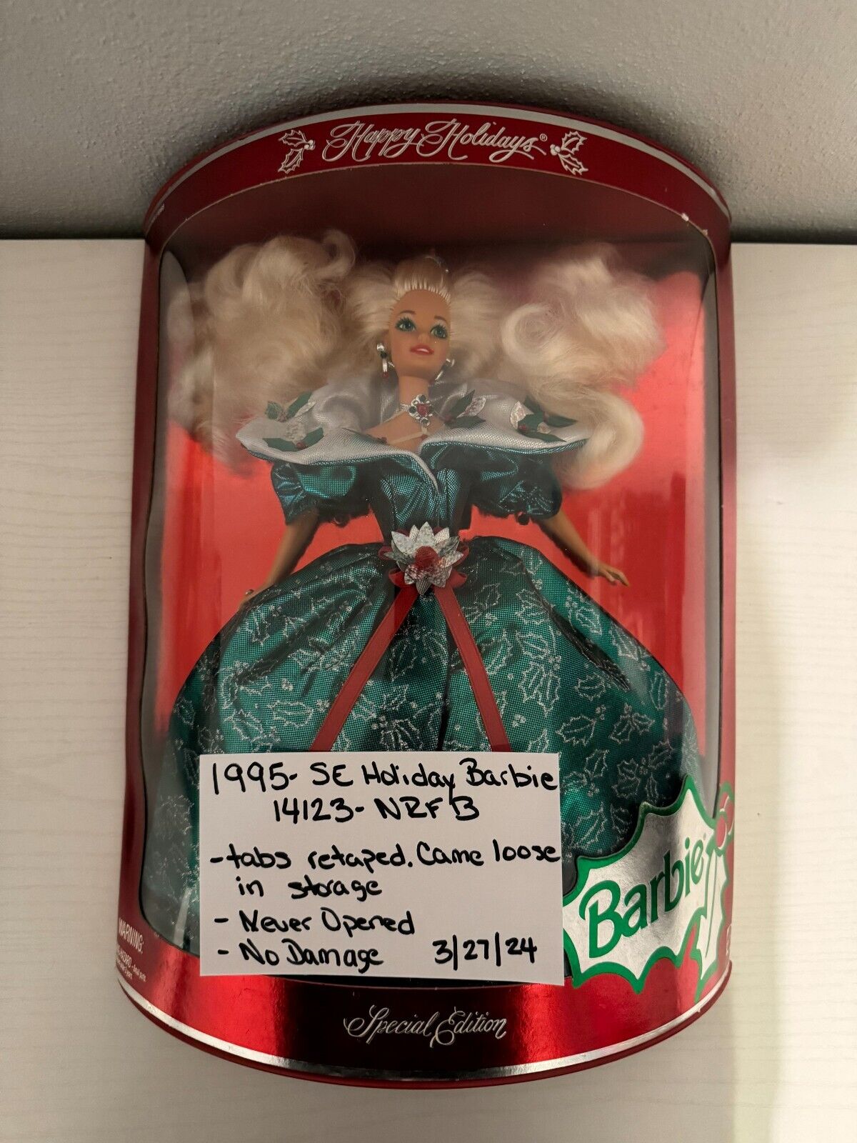 1995 Holiday Barbie -NRFB, never opened, no damage Mattel
