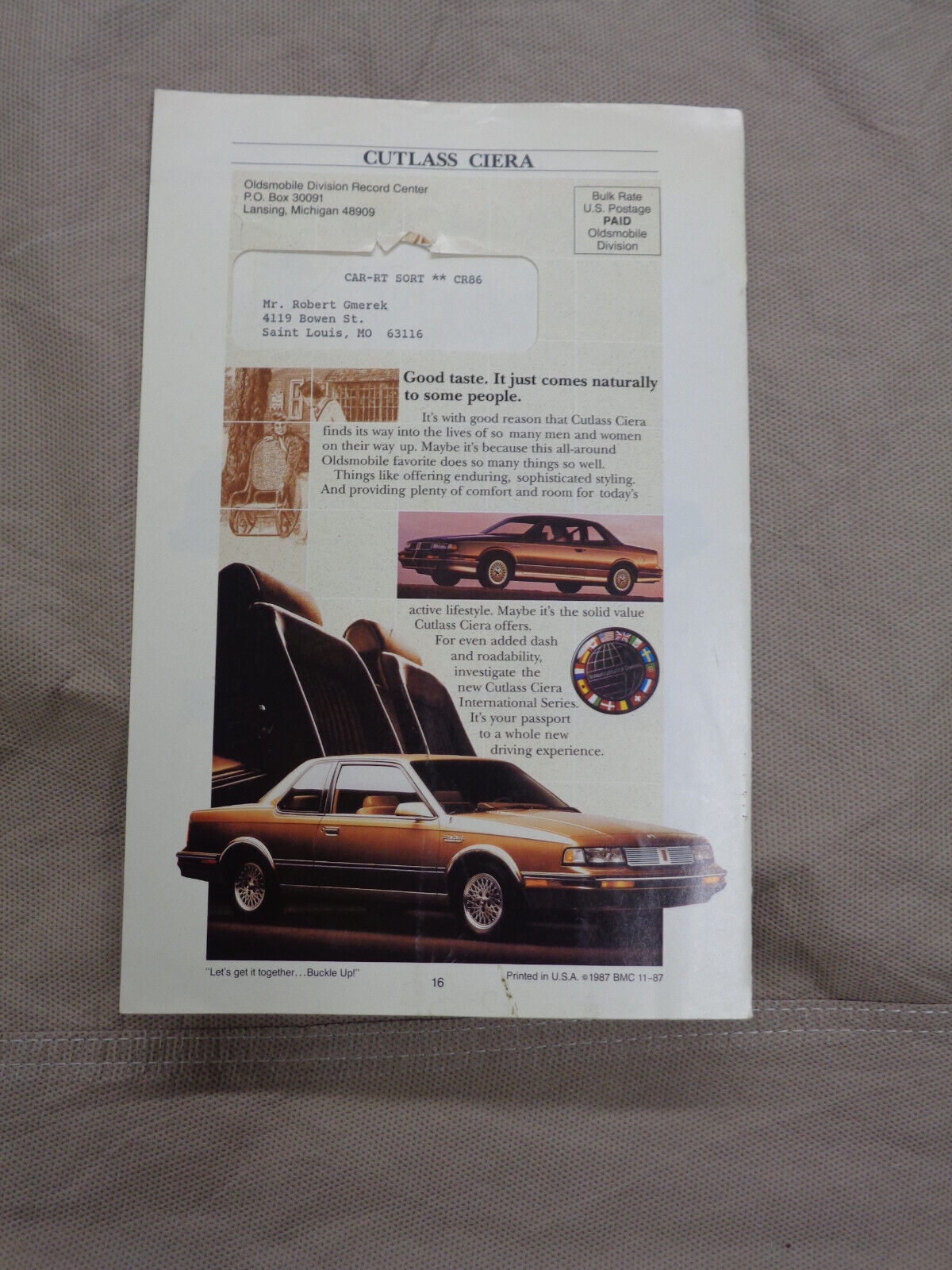 1987 Oldsmobile Odyssey Mailer Brochure 87 Olds 88 98 Toronado Cutlass St. Louis Без бренда - фотография #12