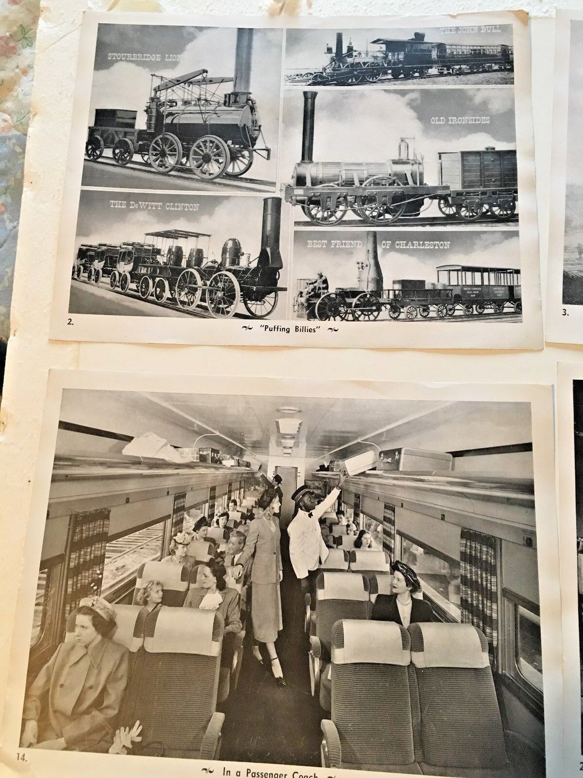 Vintage Black & White Locomotive Prints Set of 14 prints Без бренда - фотография #2