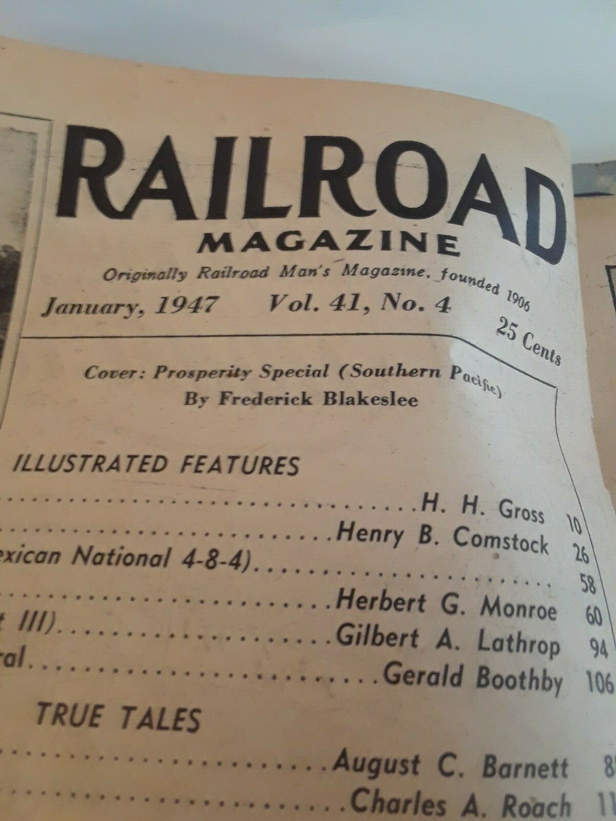 2 RAILROAD MAGAZINE 1 JAN 1947 VOL.41 #4 1 AUG 1945 VOL.38 #3 FAIR CONDITION(A4) RAILROAD - фотография #7