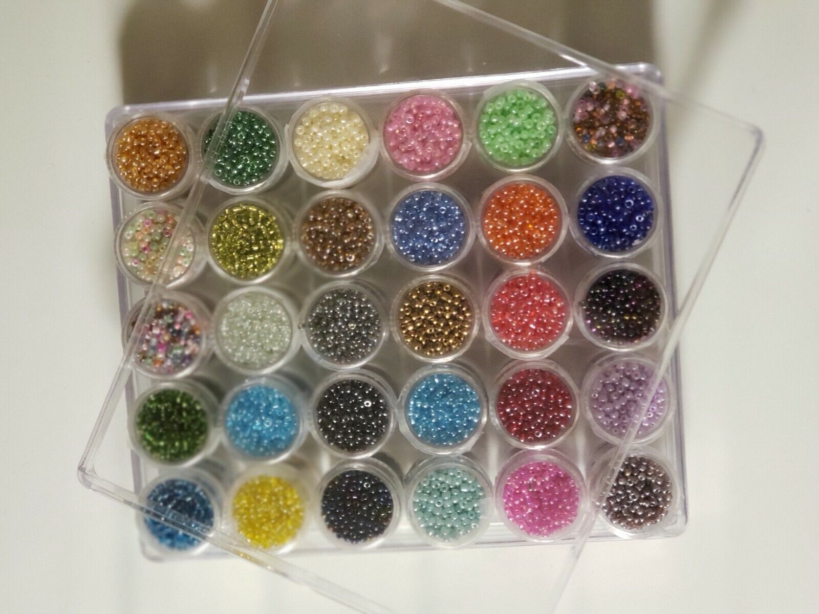 BULK LOT SALE-30 FULL Cylinders of 2mm Seed Beads  + Container + 30 FREE Charms Unbranded Does Not Apply - фотография #3