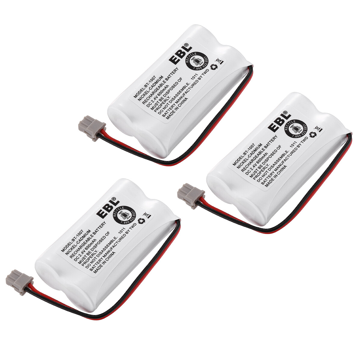 5x BT-1007 Cordless Phone Rechargeable Battery For Uniden BT-1015 BBTY0651101 EBL BT-1007 Home Phone Battery - фотография #3