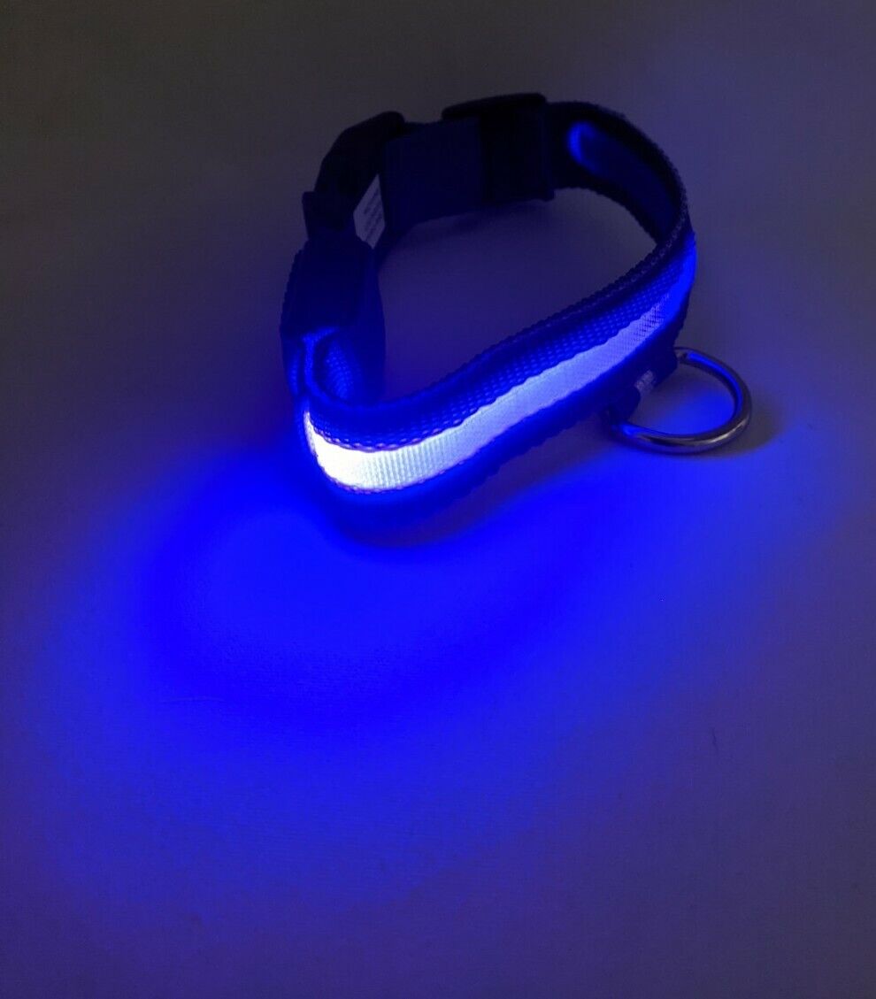 (2) Blue Wearable LED Light Up Safety Strap 3 Modes Strobe Flash Runner Pet NEW Vivitar N/A - фотография #2