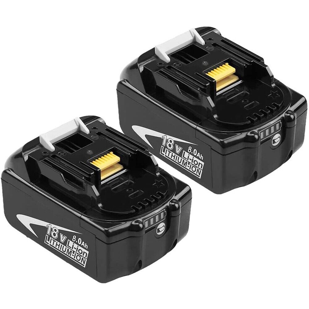 2Pack For Makita 18V 8.0Ah LXT Lithium-Ion BL1830 BL1850 BL1860 tool Battery LED FOR Makita BL1860B - фотография #18