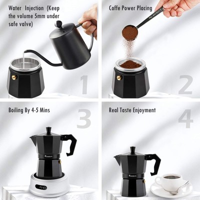 Electric Or Gas Stovetop Pot Espresso Maker  Unbranded Does not apply - фотография #3