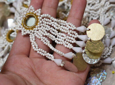 Rare Kuchi Afghan Medallions Vintage Gypsy Banjara Tribal Beaded 20X Lot Small Handmade
