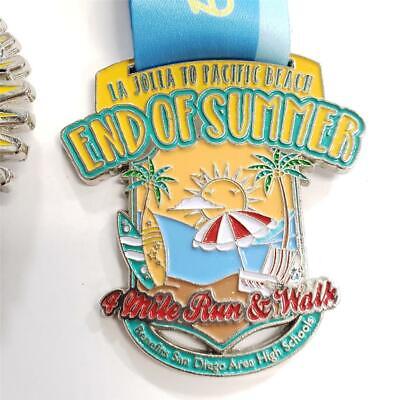 = Lot of 2 End Of Summer La Jolla 4 Mile Run/Walk Medallion End Of Summer - фотография #3