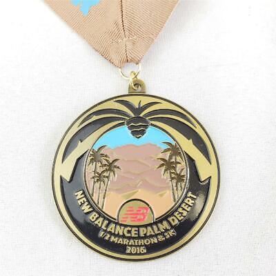 = Lot of 2 New Balance Palm Desert 1/2 Marathon 5K 2016 Finisher Medal New Balance - фотография #5