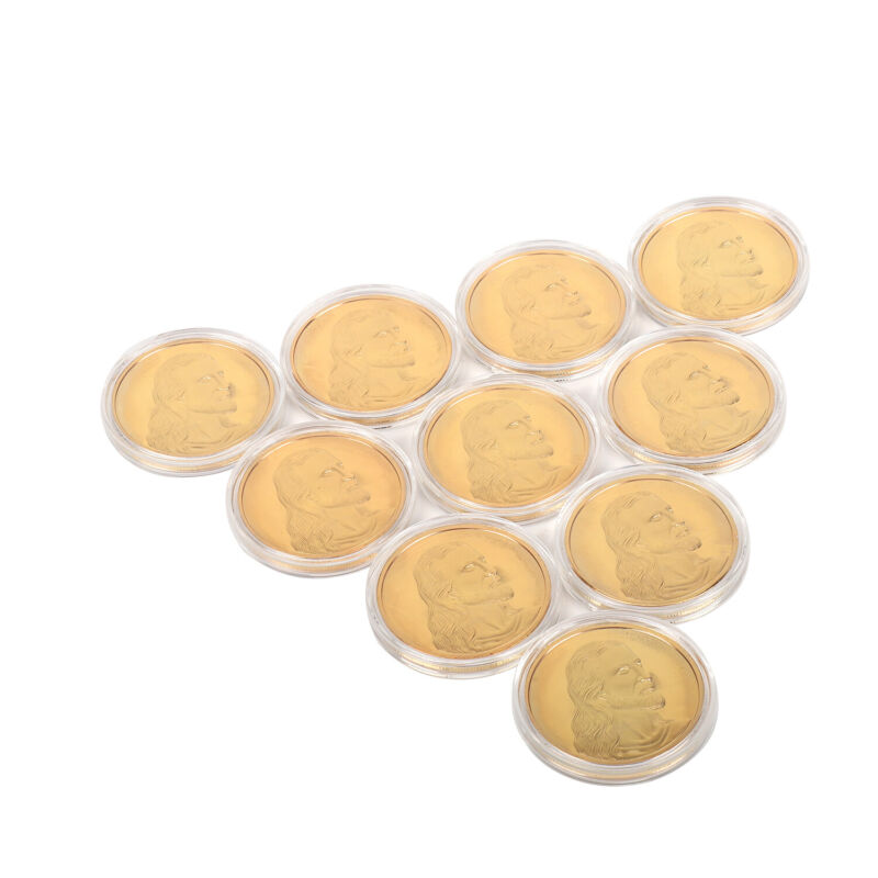 10Pcs Jesus The Last Supper Gold Plated  Coin Art Collection Coin Collectible Unbranded Dopes Not Apply - фотография #4
