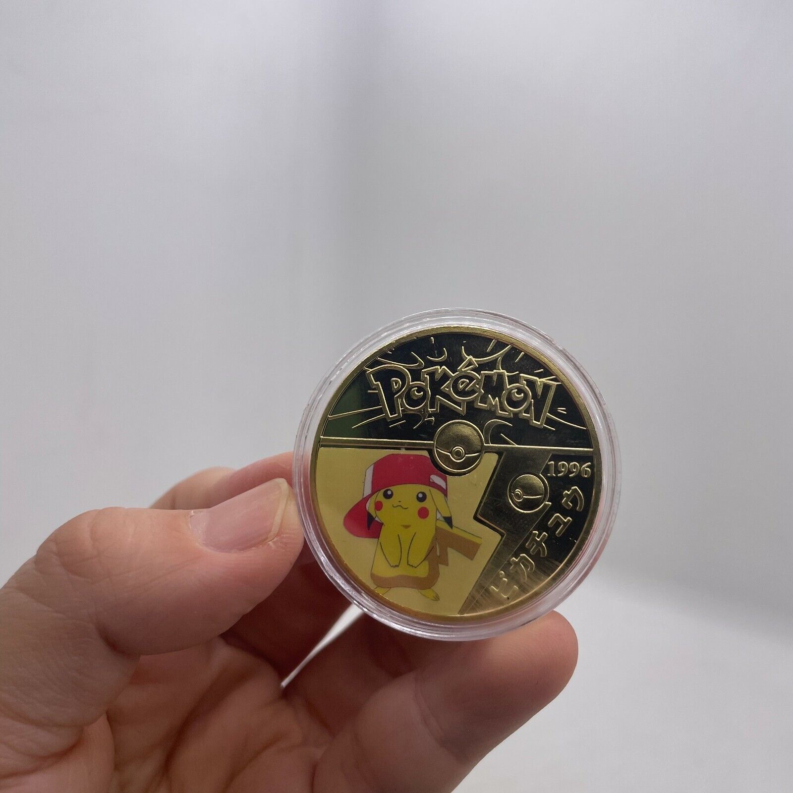 10pcs Pokemon Pikachu Coin Japan Anime Gold Commemorative Coin in box Kelin - фотография #6