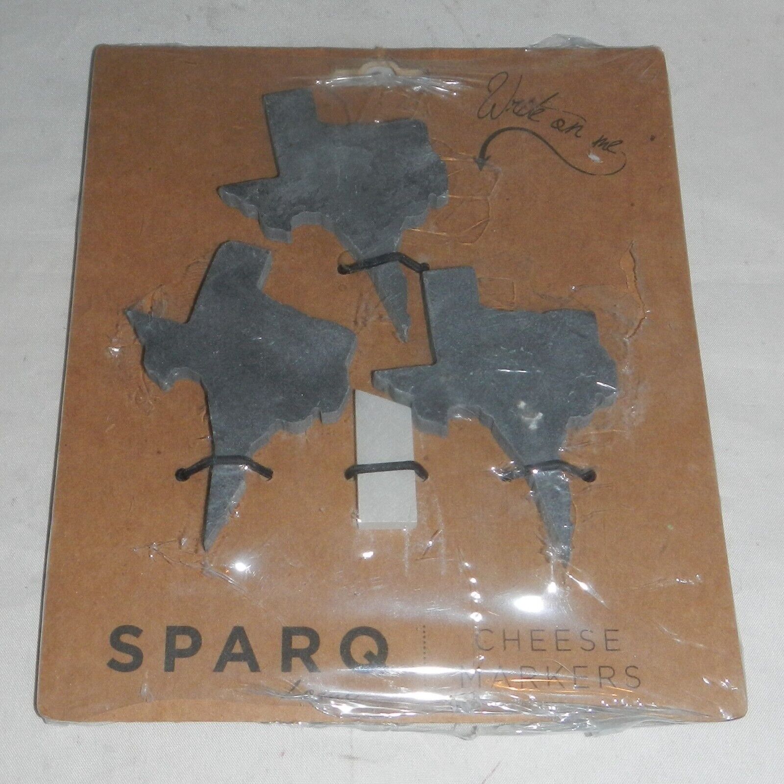 Sparq Home Slate Cheese Markers State of Texas Shaped Set of 3 Sparq - фотография #2