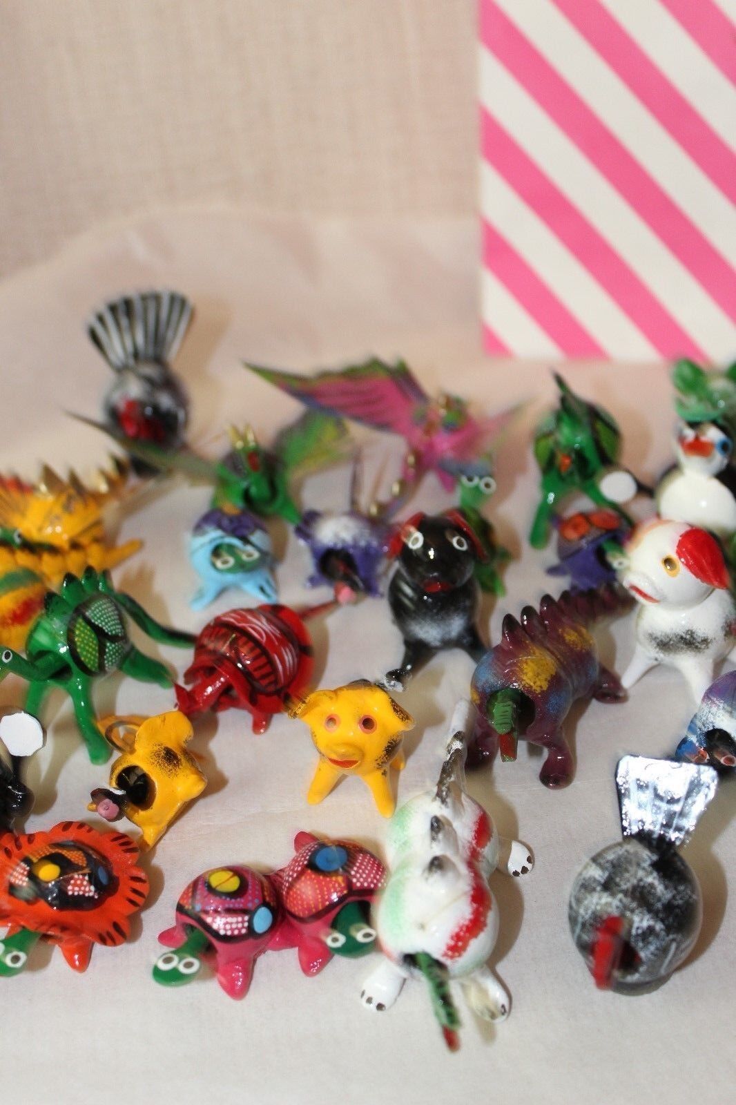 Bobble Heads set of 20 Mexican Hand Painted Variety of animals birds Без бренда - фотография #8