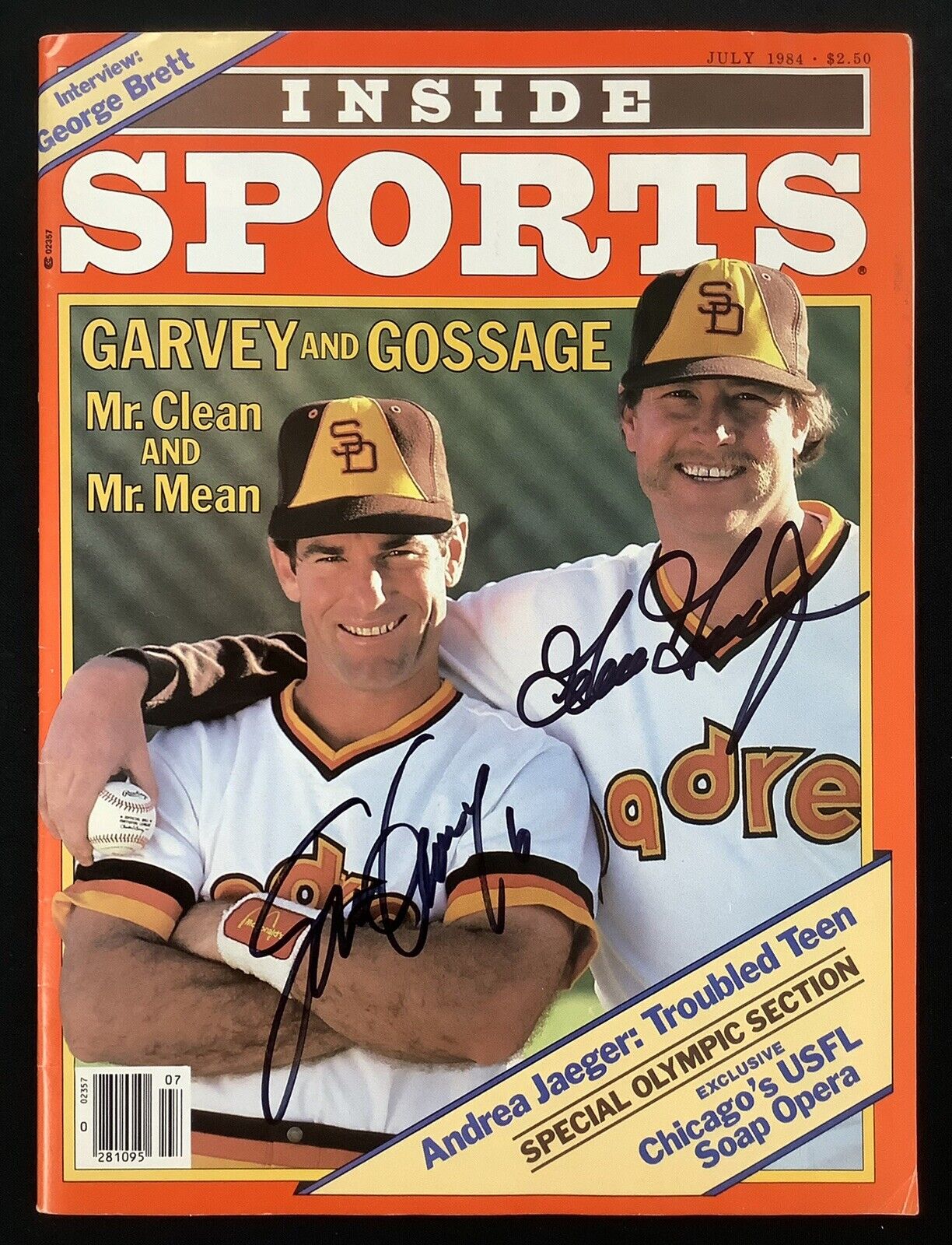 Goose Gossage Signed Inside Sports Magazine July 1984 Steve Garvey Auto HOF JSA Inside Sports Magazine