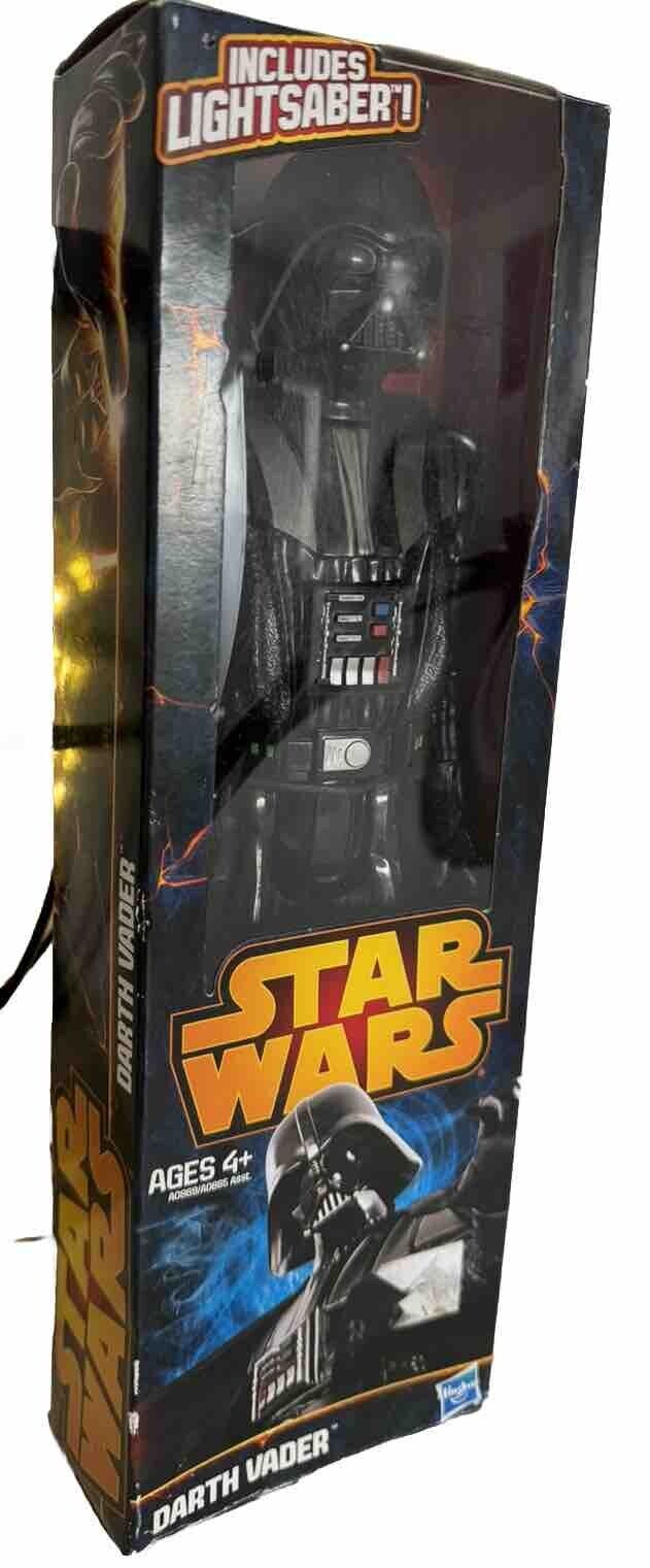 New In Box Darth Vader Star Wars 12 Inch Figure w/ Light Saber - Plastic NIB Без бренда - фотография #4