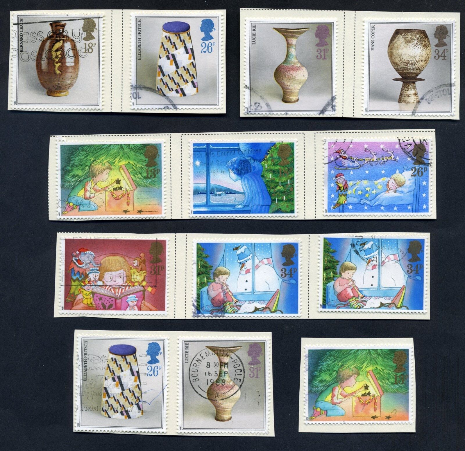 Lot of 38 stamps, UK, 1987 Scott 1168-1170 and 1172-1200, Seven Complete Sets Без бренда - фотография #3