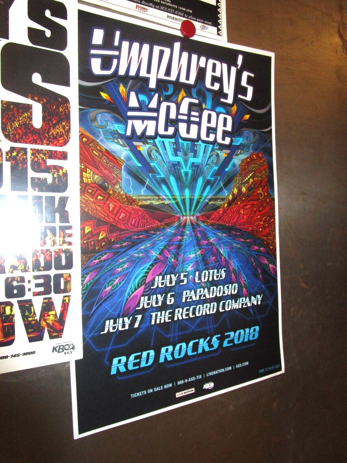 UMPHREY'S MCGEE Lot of 4 SHOW FLYERS Fillmore Auditorium Red Rocks Denver CO JAM Без бренда - фотография #7