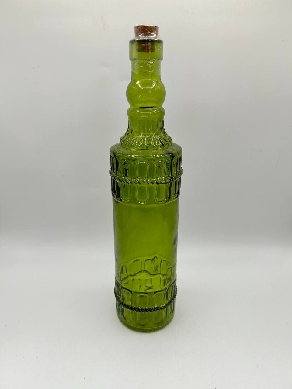 Set Of 5 Greenbrier Decanter Glass Bottles w/cork 12” x 3” Без бренда - фотография #2