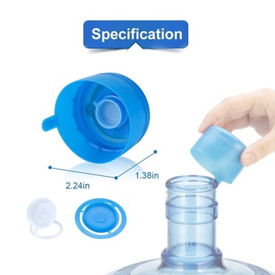 Magicfour 5 Pack Gallon Water Bottle Caps Water Bottle Caps 55mm Non-Spill Re Magicfour - фотография #4