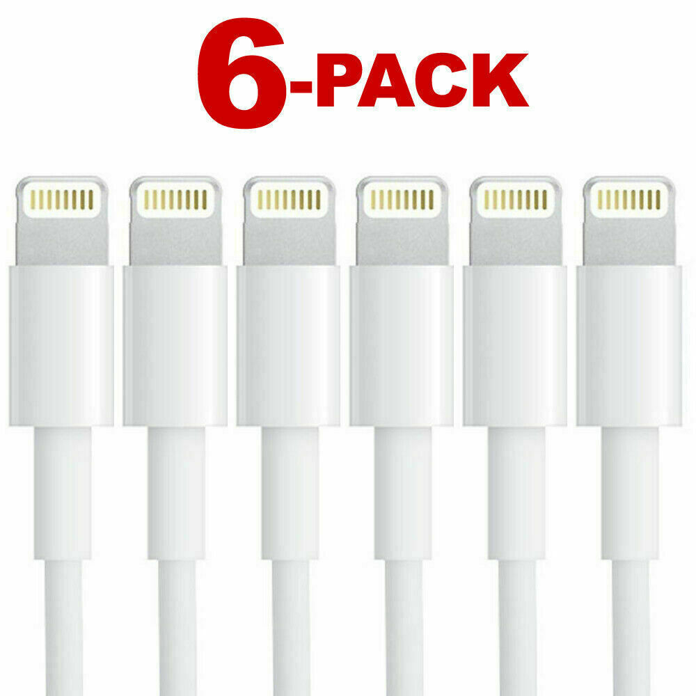 6-Pack Charging Cable Charger Cord For Apple iPhone XR X Xs MAX11 12 13 14 PLUS PLUS