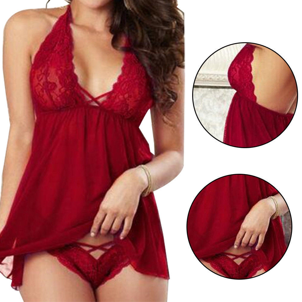 US Sexy Lingerie Sleepwear Lace Women's Dress Underwear Babydoll Night Dress Unbranded
