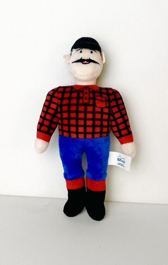 PAUL BUNYAN Plush Stuffed Souvenir Bemidji MN Minnesota Doll New Toy 10” Rare Без бренда