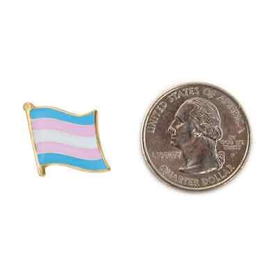 LOT OF 10 TRANSGENDER FLAG PIN 0.5" Trans Pride LGBTQ Hat Jacket Tie Lapel NEW Без бренда - фотография #5