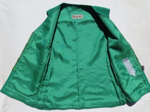 Vintage BOGNER Women’s Green Wool Zip Vest Jacket size 38 10 fits US 4 6 Bogner - фотография #5