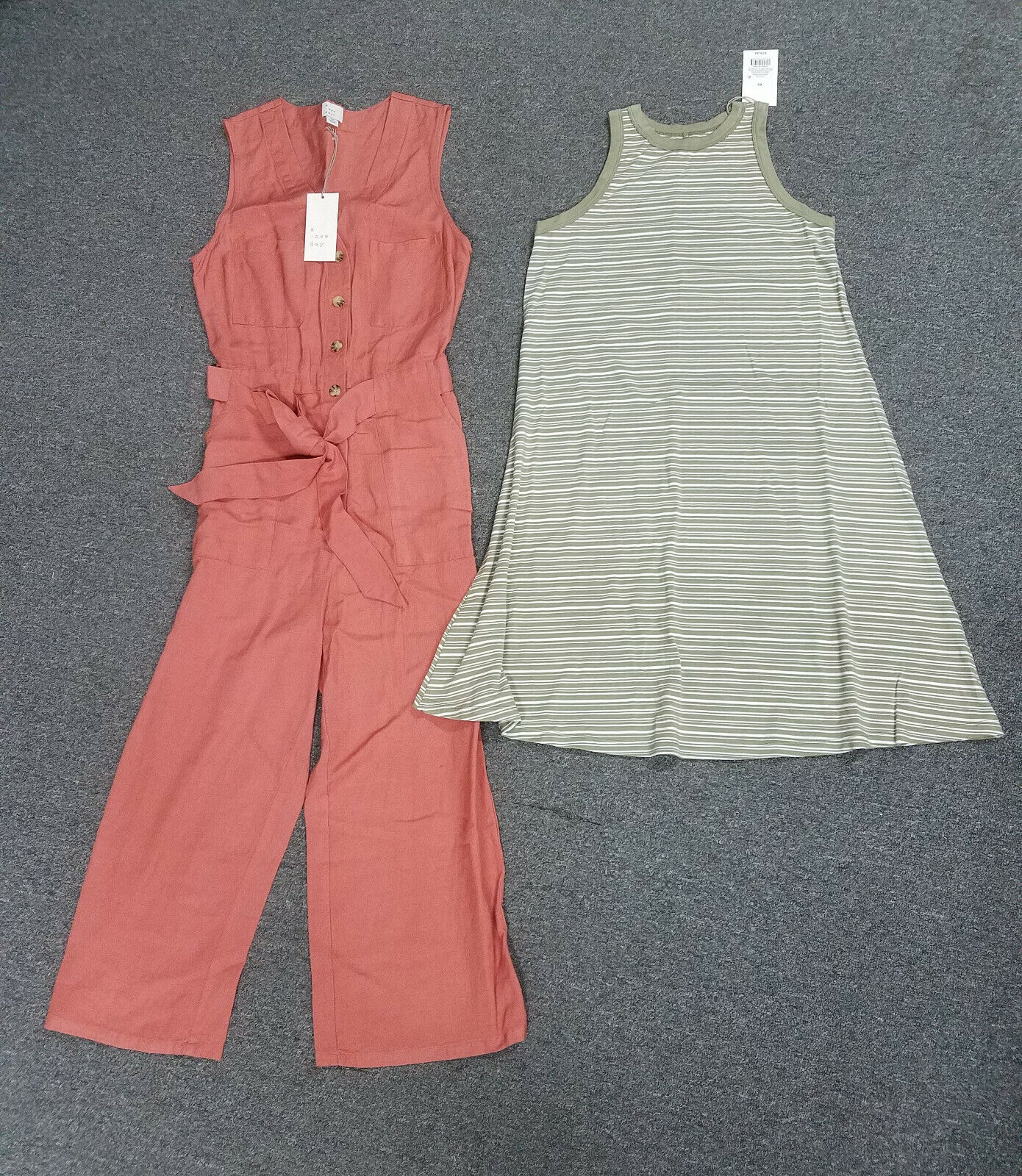 A New Day Bundle Striped Dress and Romper, XS, NWT, SHIPS FREE AND
