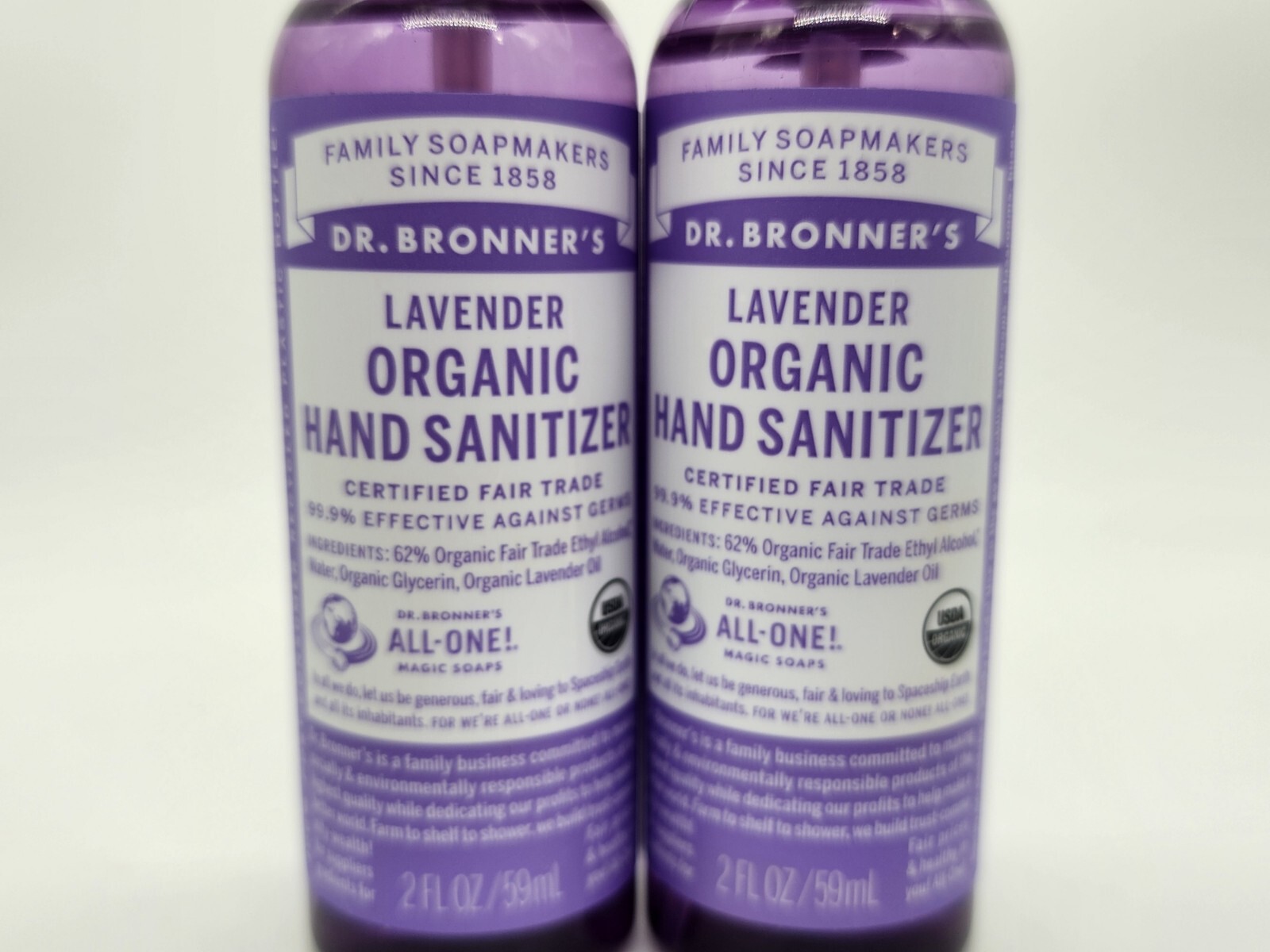 2-PACK - Bronner's Organic Lavender Hand Cleaning Spray Bottle 2 FL OZ EA Dr. Bronner's N/A - фотография #6