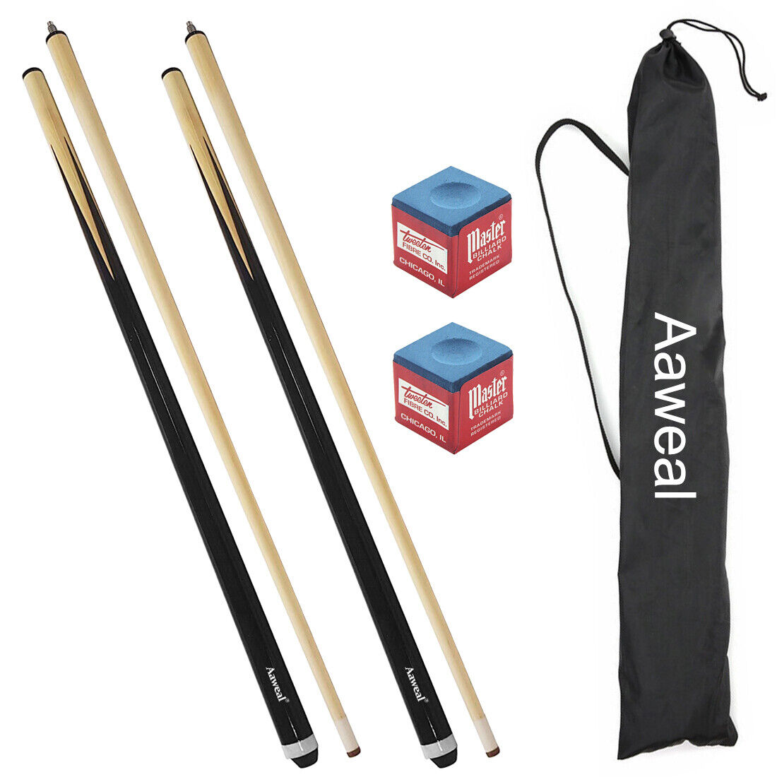 57" Wooden  Billiard Stick Pool Cue Snooker Cue 12oz House Sport Free Case Aaweal Does Not Apply