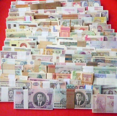 100 Different World Paper Money Collection, All Genuine and UNC, New Banknotes Без бренда