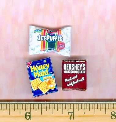 Dollhouse MINIATURE Size 3 Items to make Smores # 2 Unbranded