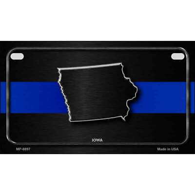 Iowa Thin Blue Line Novelty Motorcycle License Plate Tag MP-8897 Без бренда MP-8897