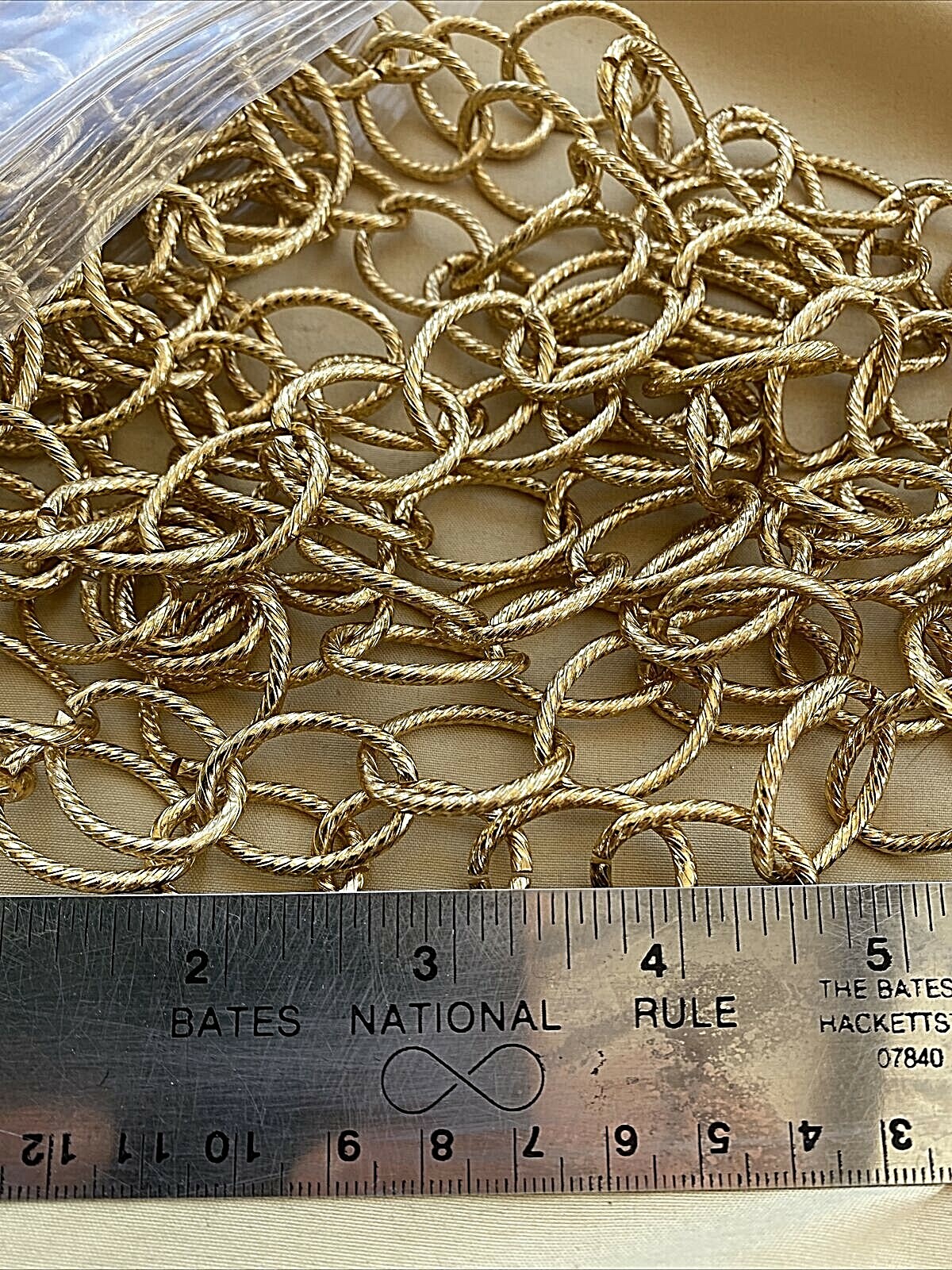 30' Gold Plate Aluminum 20mm x 26 Oval Rope Link Chain B46A Unbranded - фотография #4