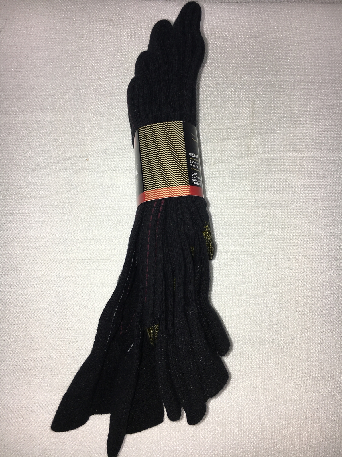 Gold Toe Mens Socks Fashion Crew Blue Black Gray Stripe Solid Ribbed 4 pair Gold Toe - фотография #2