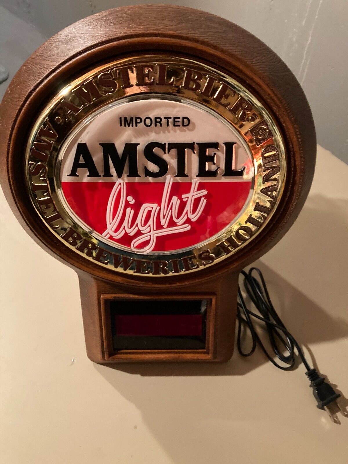 Amstel Light electric clock.  Excellent condition, new in early 1990's Без бренда