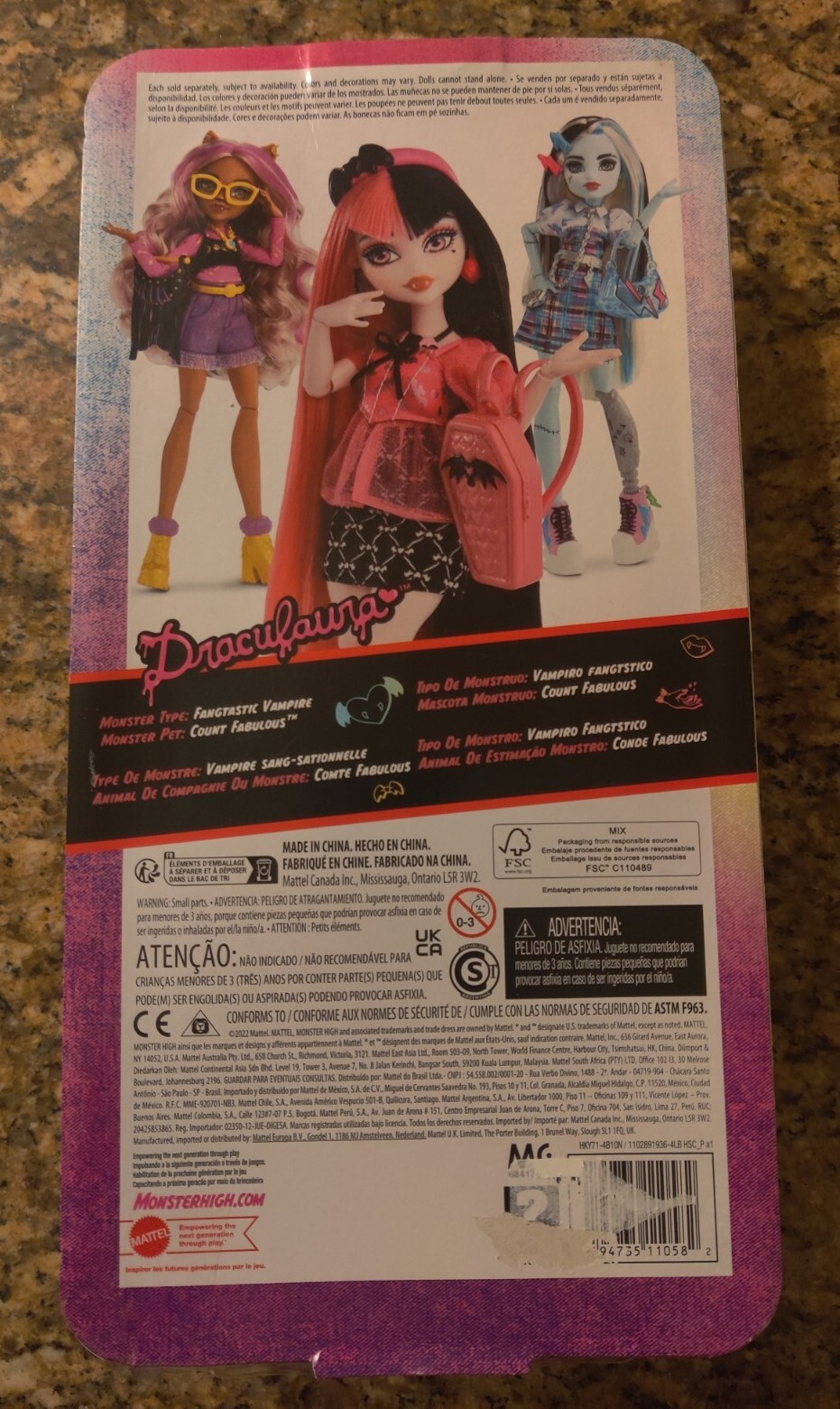 Mattel Monster High Draculaura Fashion Doll - HKY71 Mattel HKY71 - фотография #2