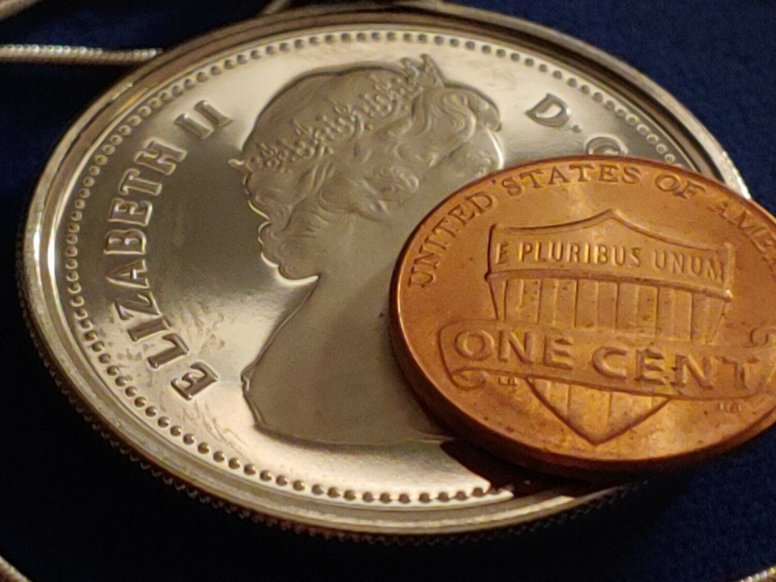 1985 Mint Canada Voyager Canoe Dollar Pendant 24"  Sterling Silver Snake Chain Everymagicalday - фотография #5